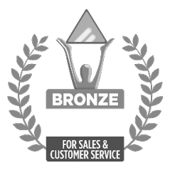 A bronze award for sales and customer service. AI generated content