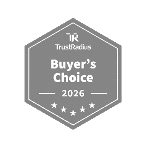 A logo for TrustRadius with a star and the words Buyer's Choice 2026. AI generated content