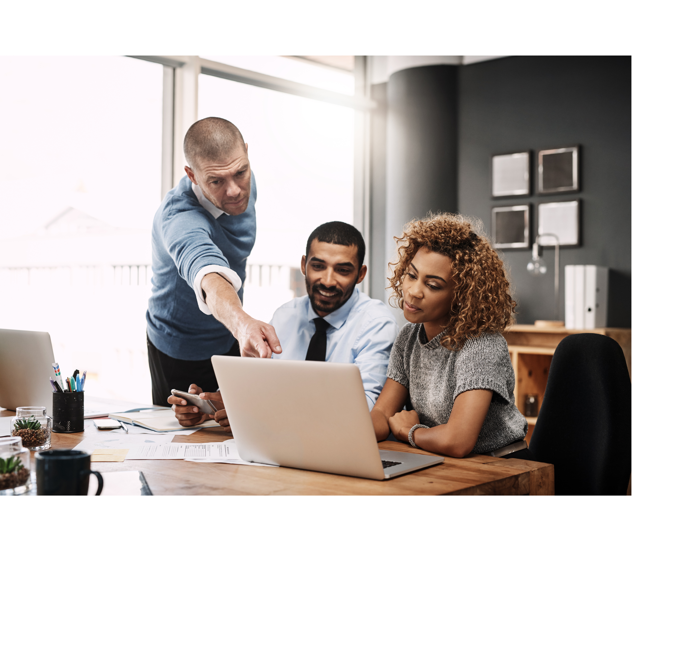 Shot of a businessman giving a presentation to his colleagues in an office