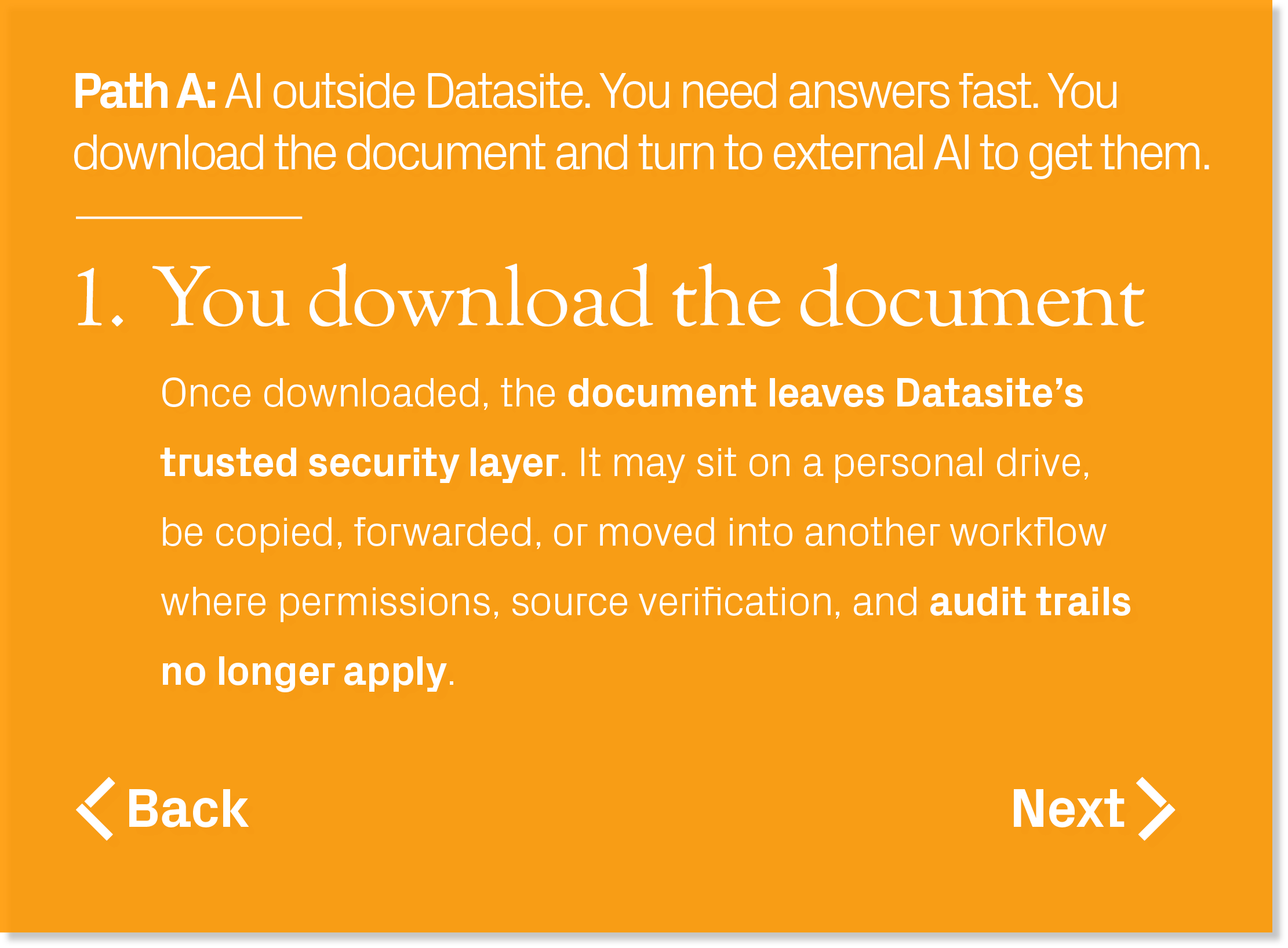 Once downloaded, the document leaves Datasite’s trusted security layer. It may sit on a personal drive, be copied, fo...