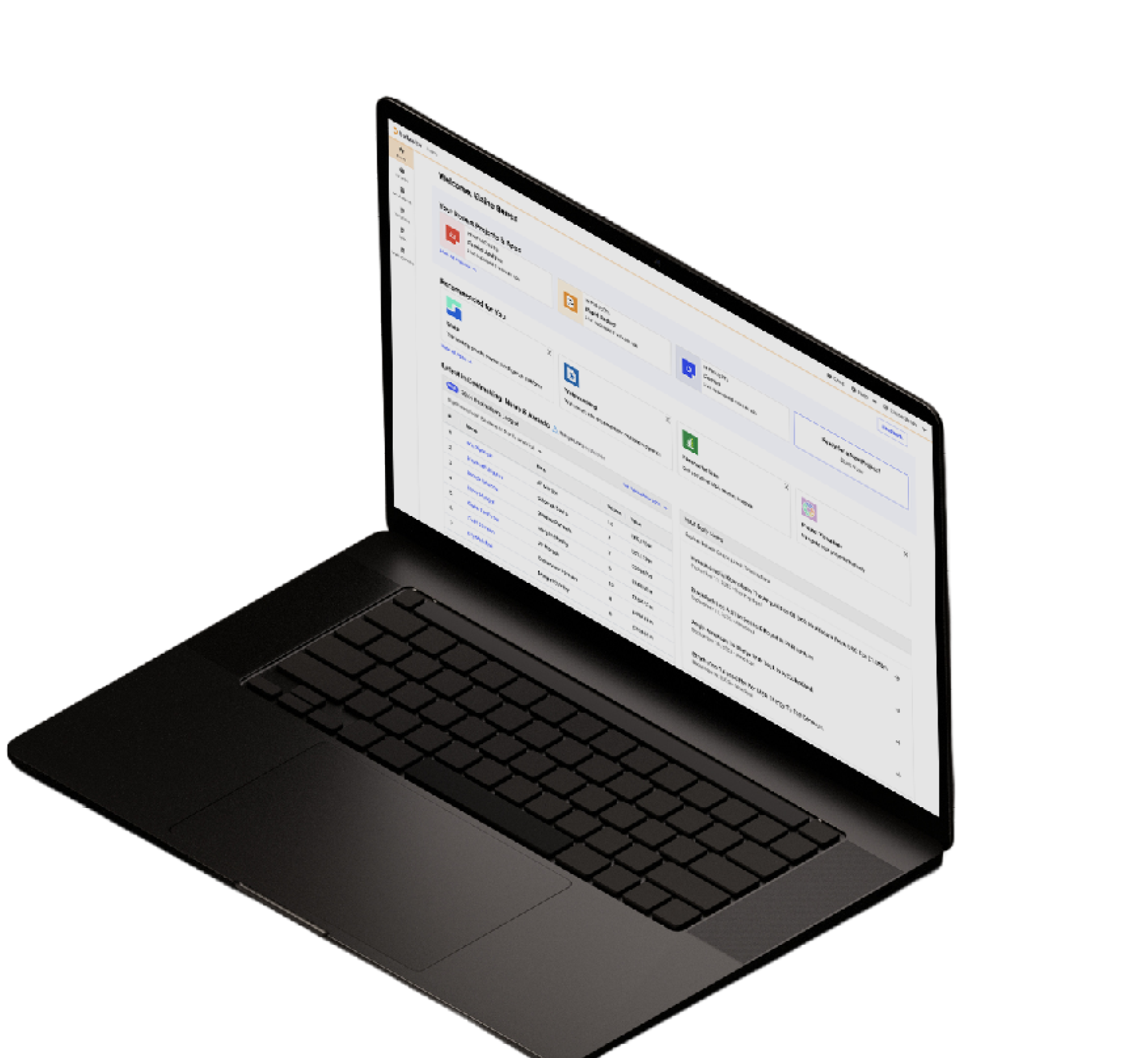 A laptop computer is shown in a white background. AI generated content