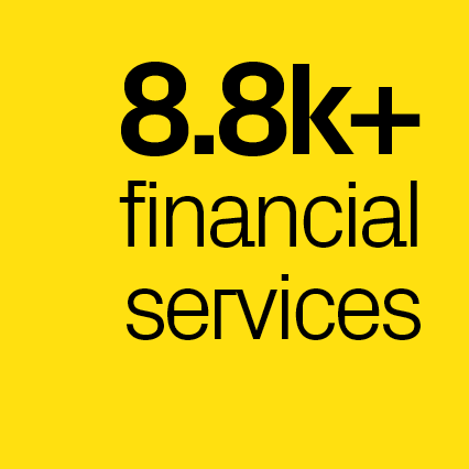 8.8k+ financial services