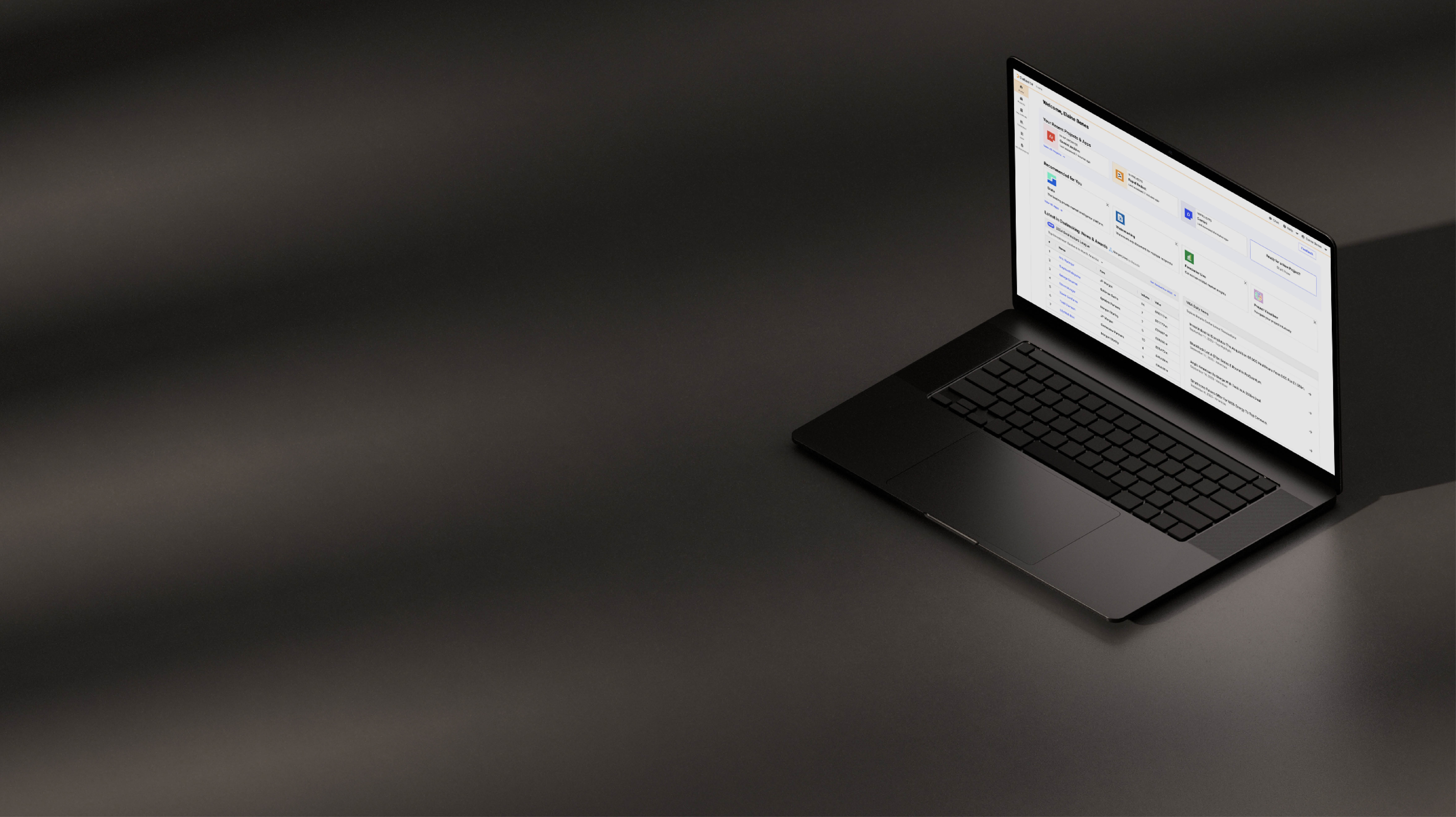 A laptop computer is open and sitting on a table. AI generated content