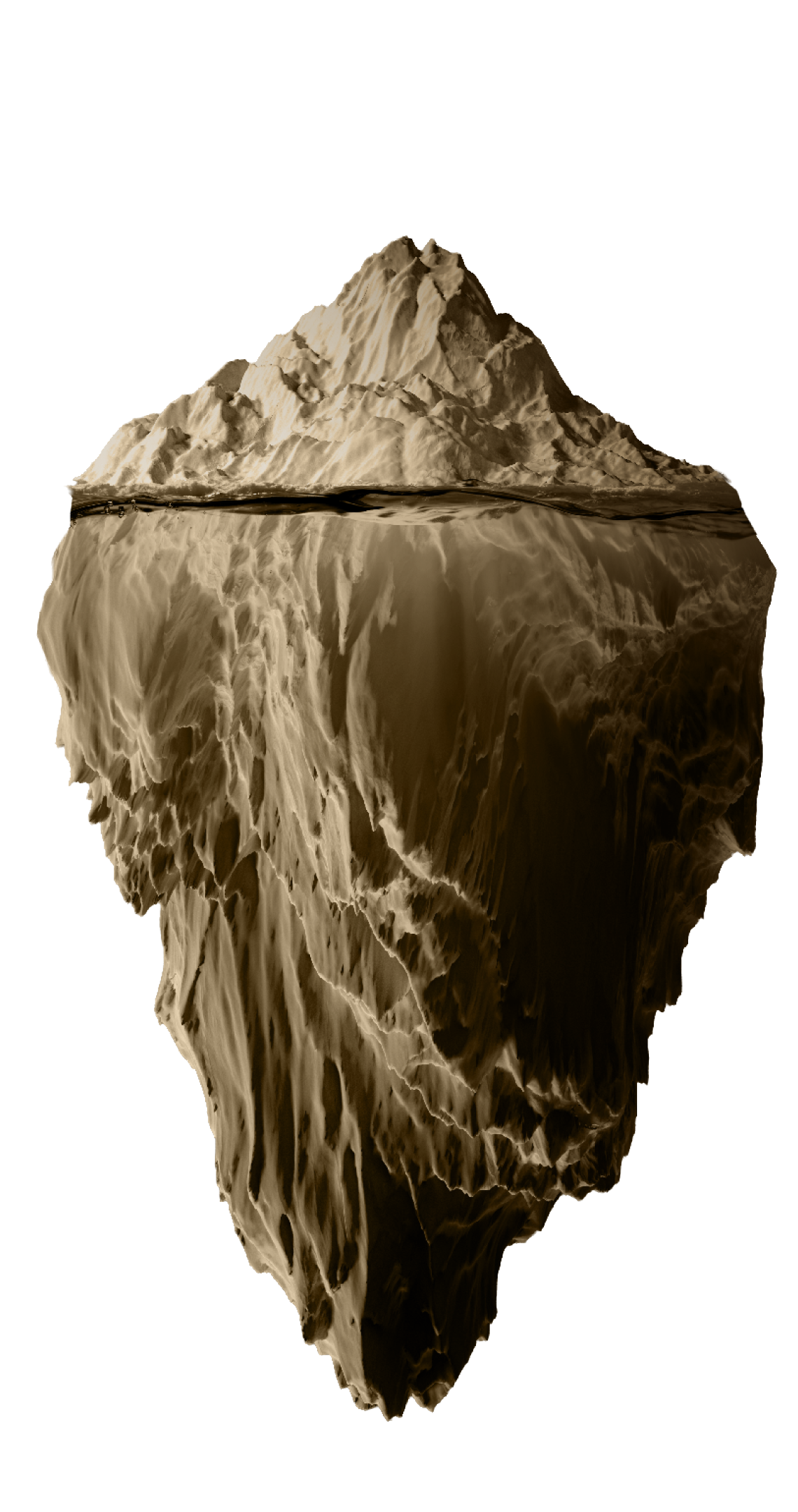 A rock formation with a hole in it. Description generated by AI