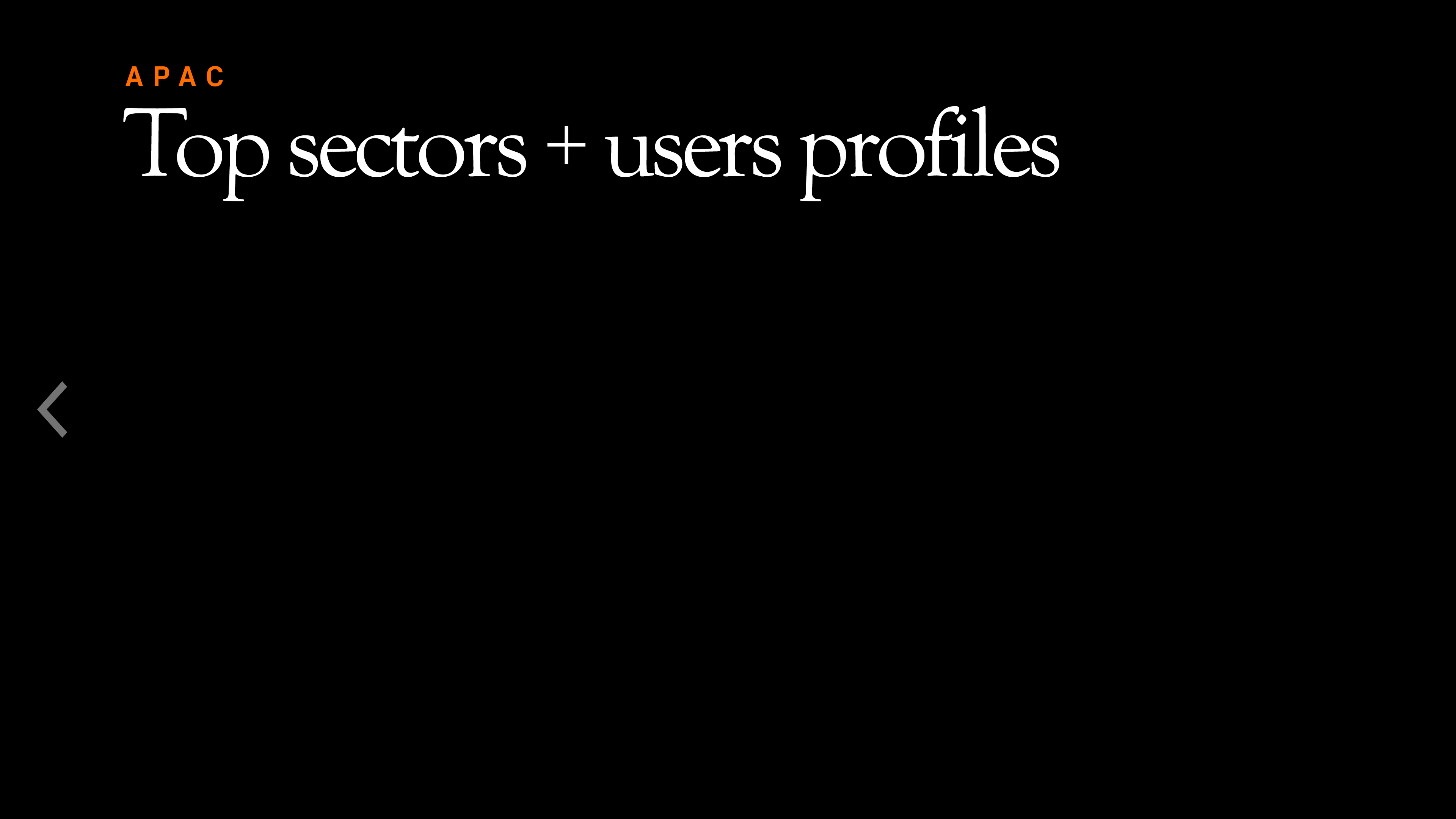 APAC,Top sectors + users profile