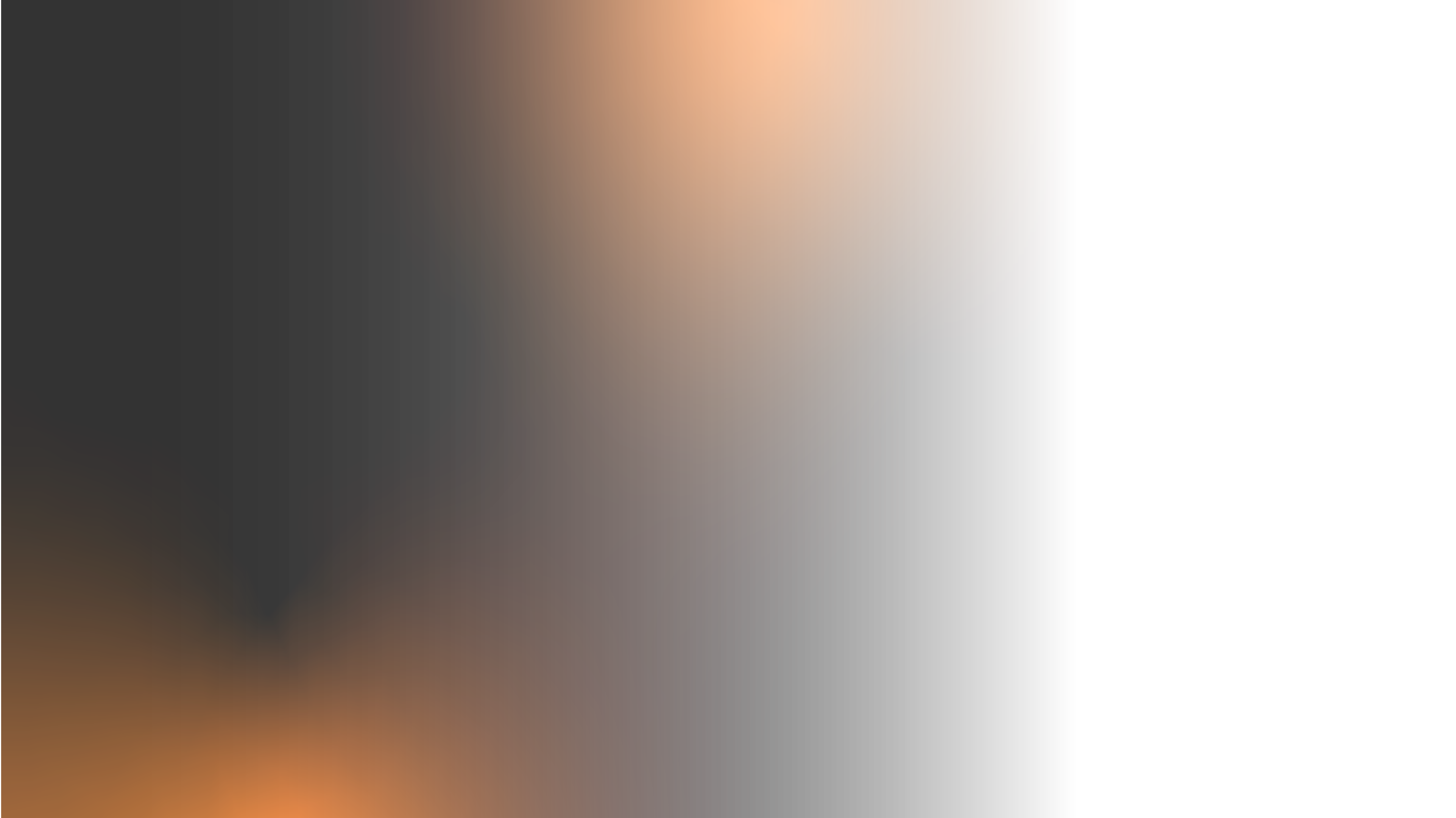 A dark background with soft orange light gradients on the left and right edges. Description generated by AI